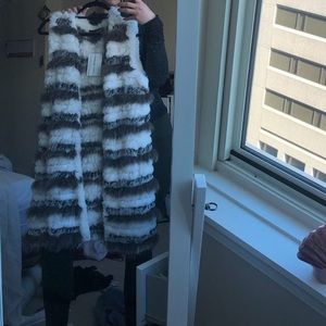 Real fur vest